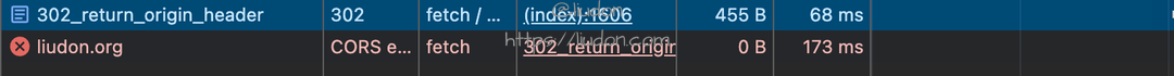 302 return origin header